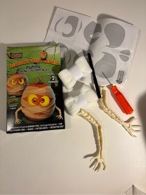 Kids Mummy Pumpkin Decorating Kit - White